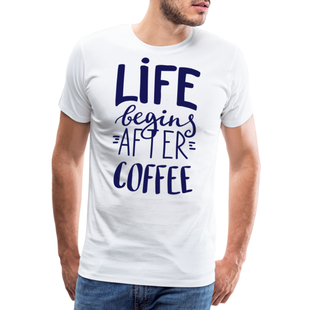 Männer Premium T-Shirt - After coffee - weiß