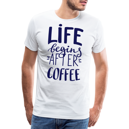 Männer Premium T-Shirt - After coffee - weiß