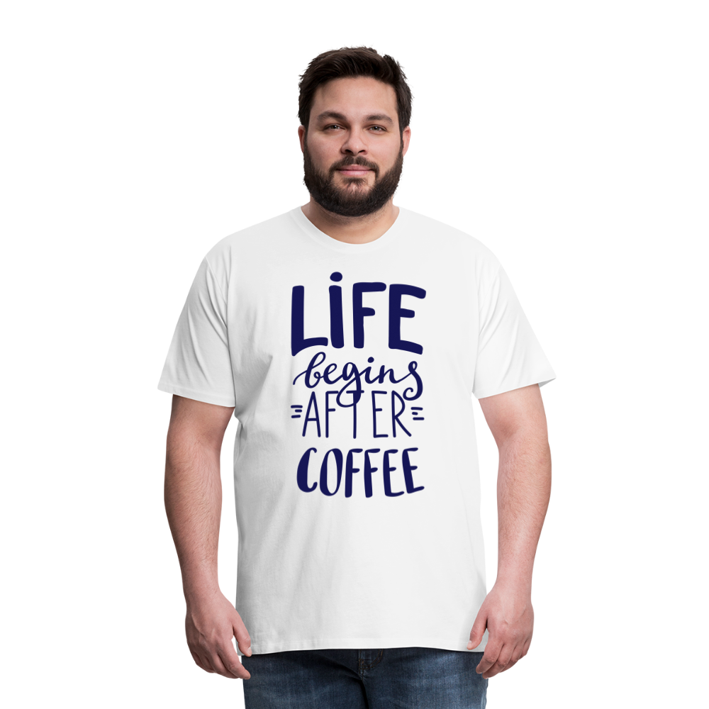 Männer Premium T-Shirt - After coffee - weiß