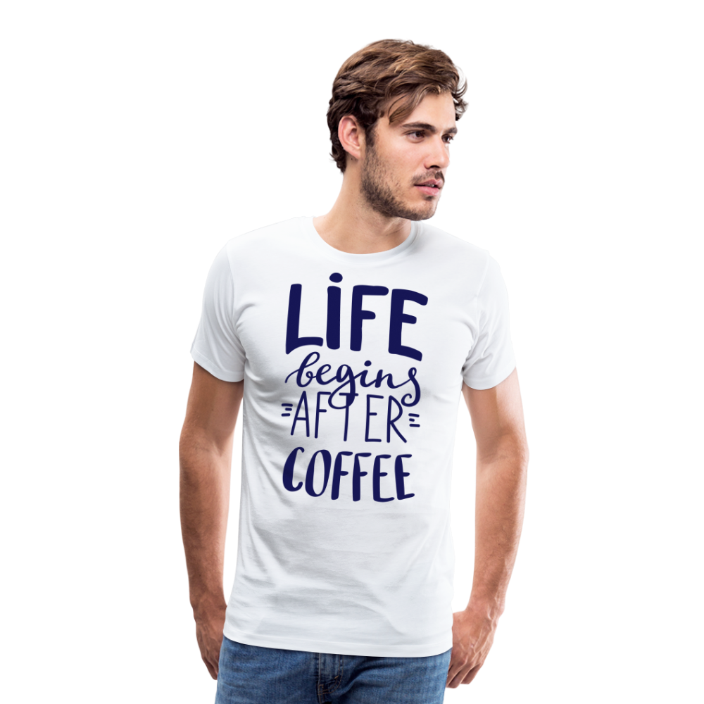 Männer Premium T-Shirt - After coffee - weiß