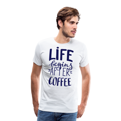 Männer Premium T-Shirt - After coffee - weiß