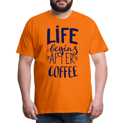 Männer Premium T-Shirt - After coffee - Orange