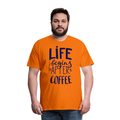 Männer Premium T-Shirt - After coffee - Orange