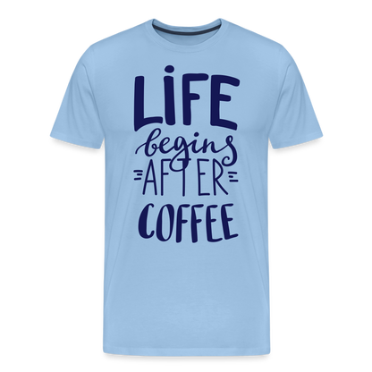 Männer Premium T-Shirt - After coffee - Sky