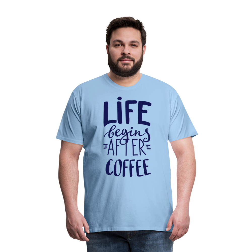 Männer Premium T-Shirt - After coffee - Sky