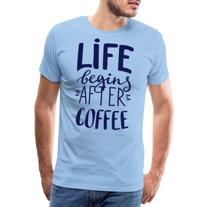 Männer Premium T-Shirt - After coffee - Sky