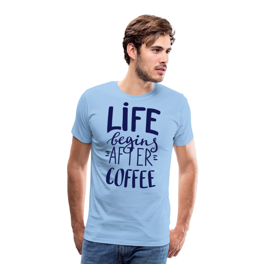 Männer Premium T-Shirt - After coffee - Sky