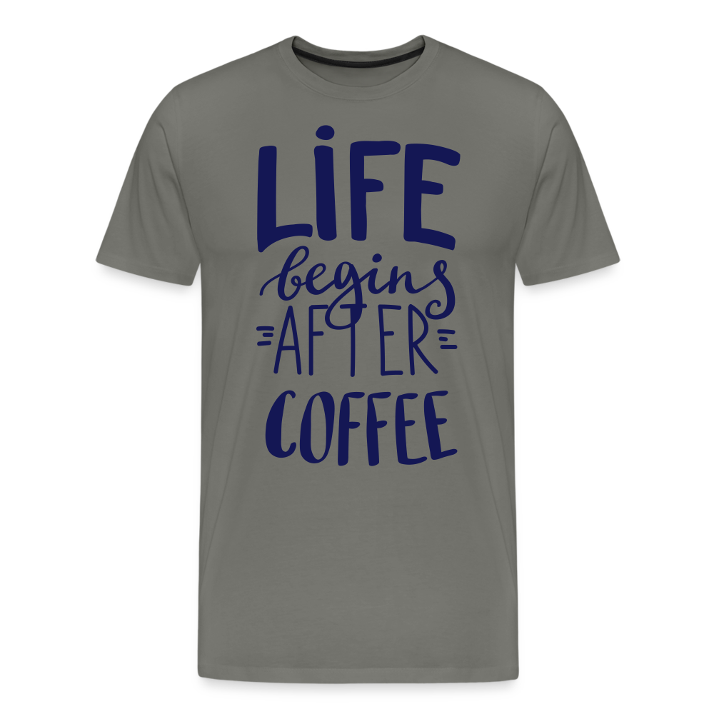 Männer Premium T-Shirt - After coffee - Asphalt