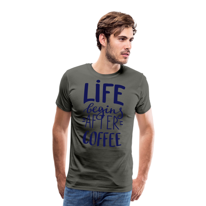 Männer Premium T-Shirt - After coffee - Asphalt