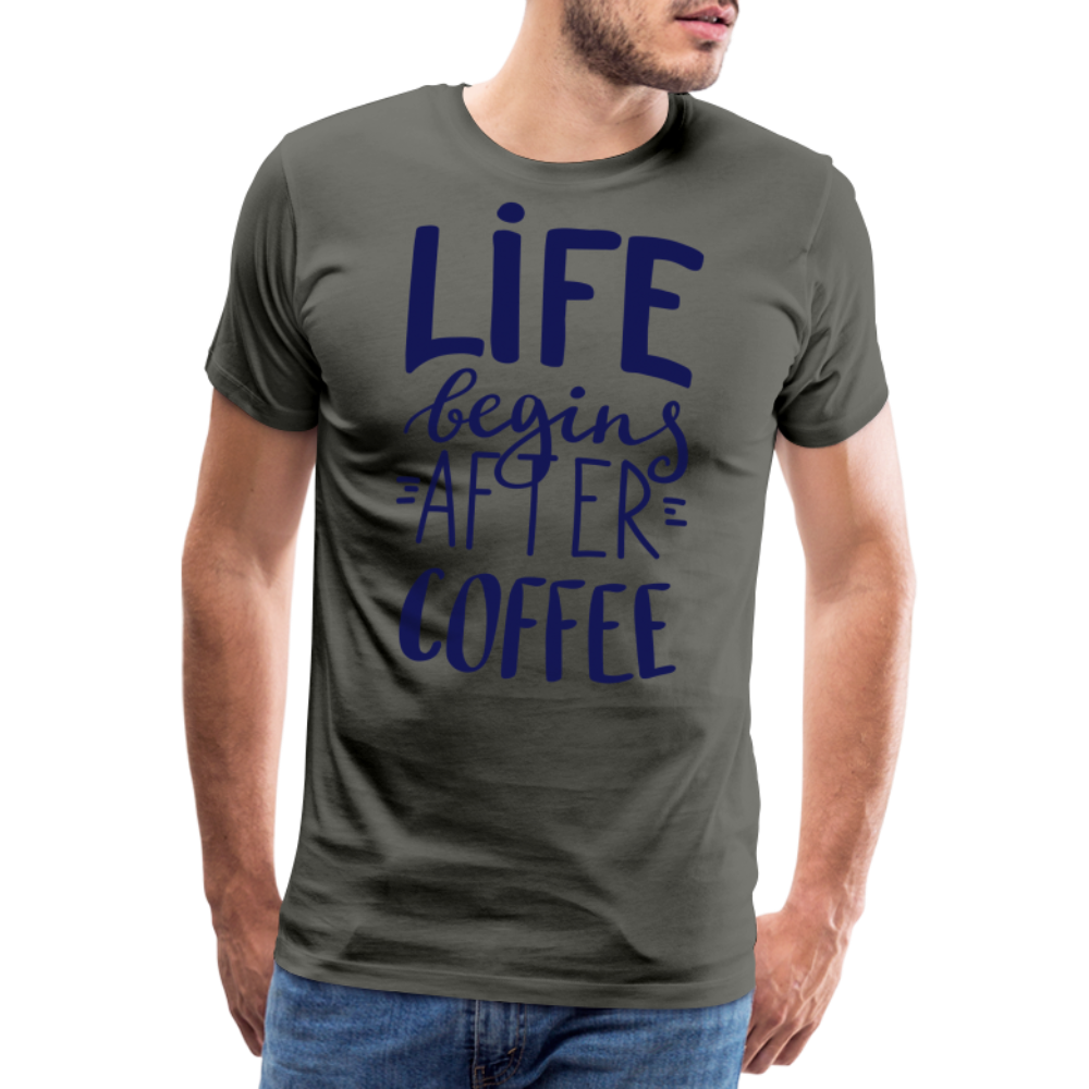 Männer Premium T-Shirt - After coffee - Asphalt