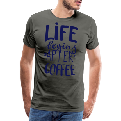 Männer Premium T-Shirt - After coffee - Asphalt