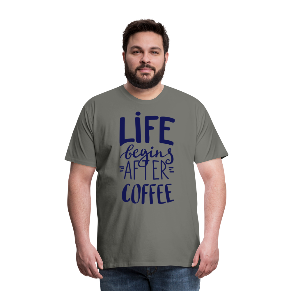 Männer Premium T-Shirt - After coffee - Asphalt