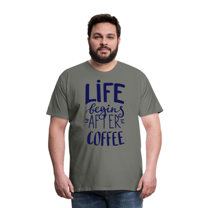 Männer Premium T-Shirt - After coffee - Asphalt