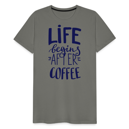 Männer Premium T-Shirt - After coffee - Asphalt