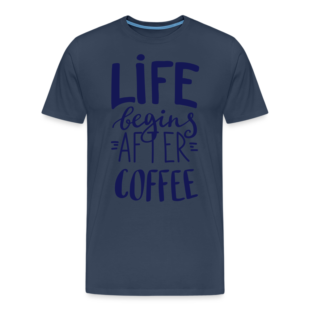 Männer Premium T-Shirt - After coffee - Navy