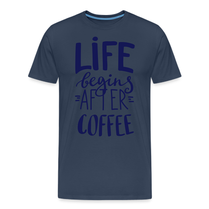 Männer Premium T-Shirt - After coffee - Navy