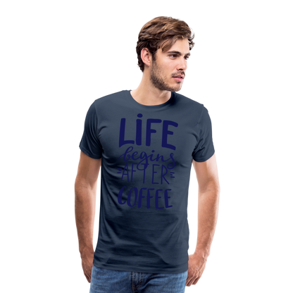 Männer Premium T-Shirt - After coffee - Navy