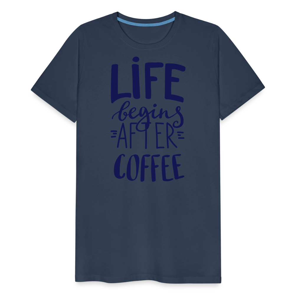 Männer Premium T-Shirt - After coffee - Navy