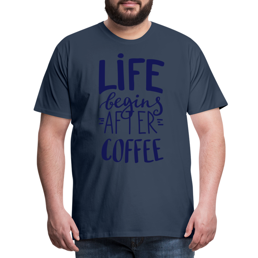 Männer Premium T-Shirt - After coffee - Navy