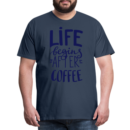 Männer Premium T-Shirt - After coffee - Navy