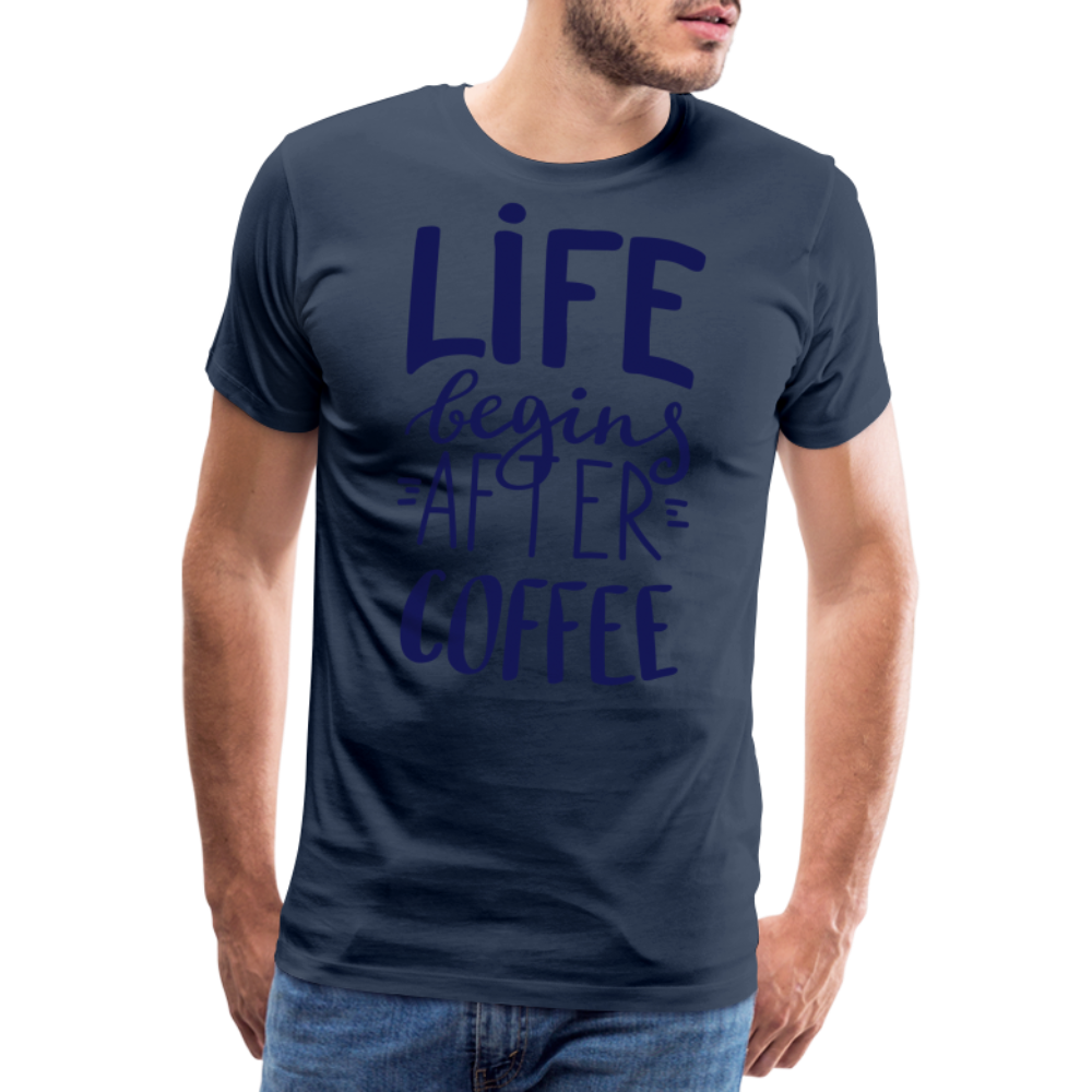 Männer Premium T-Shirt - After coffee - Navy