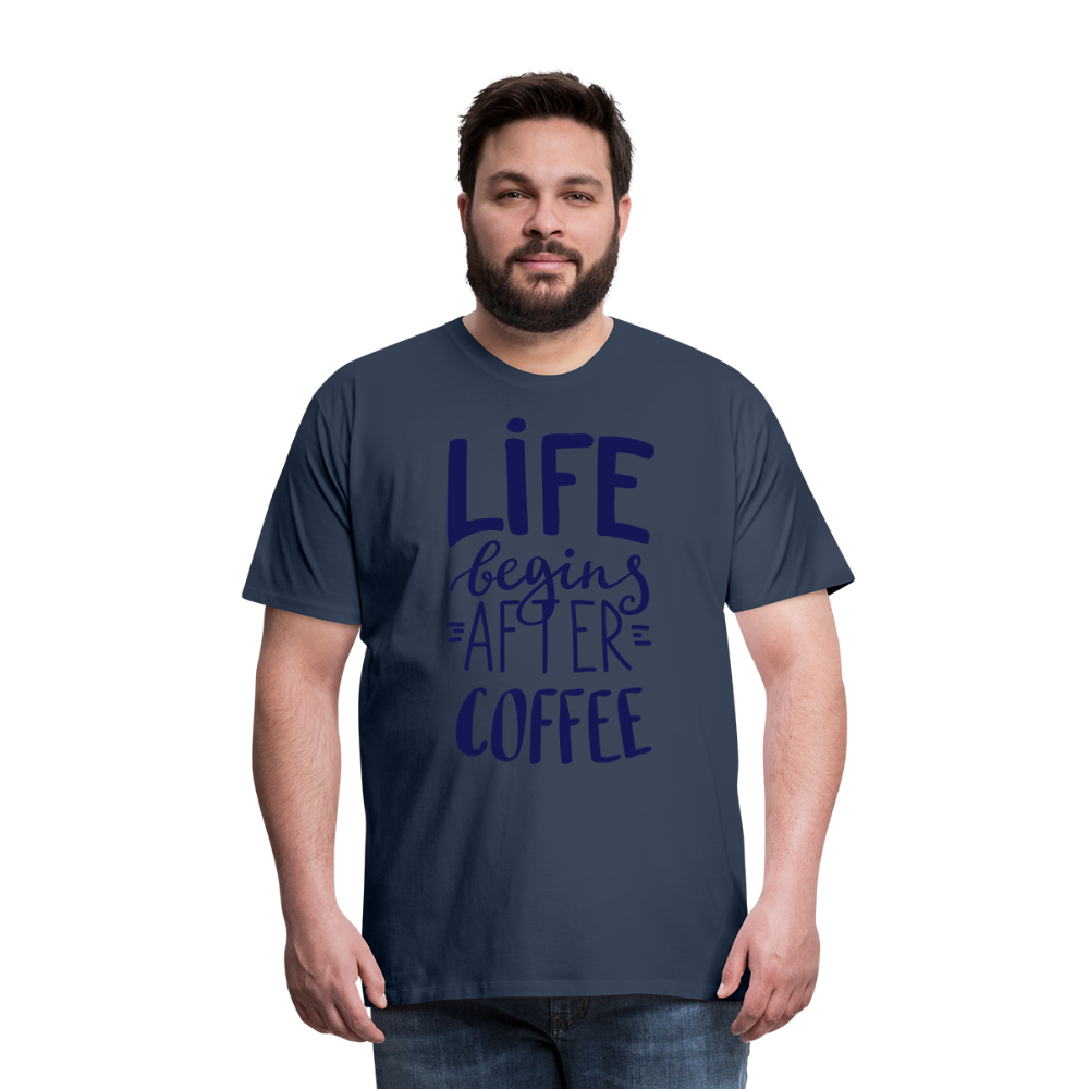 Männer Premium T-Shirt - After coffee - Navy