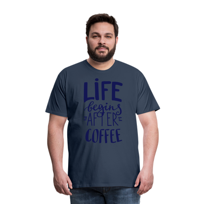 Männer Premium T-Shirt - After coffee - Navy