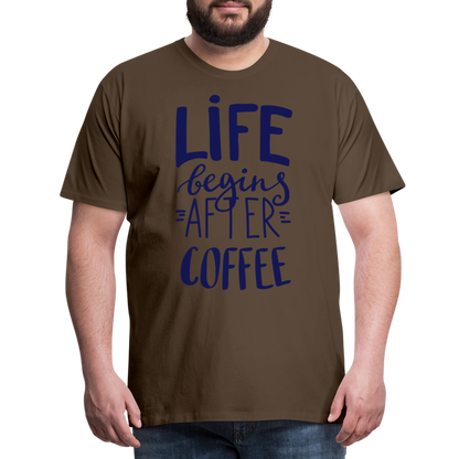 Männer Premium T-Shirt - After coffee - Edelbraun