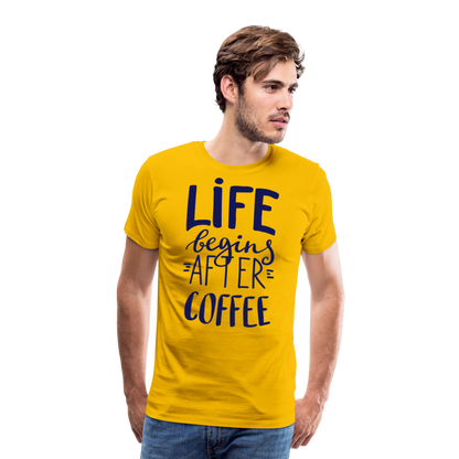 Männer Premium T-Shirt - After coffee - Sonnengelb