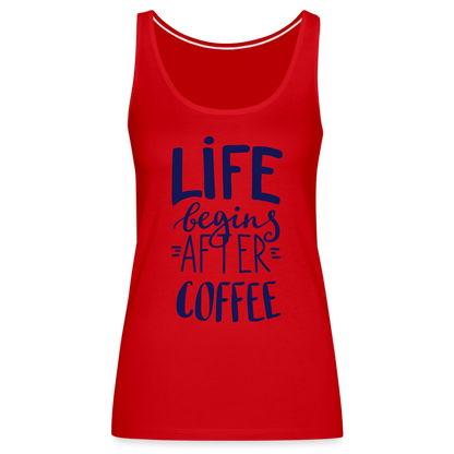 Frauen Premium Tank Top - After coffee - Rot