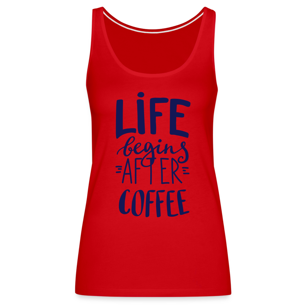 Frauen Premium Tank Top - After coffee - Rot