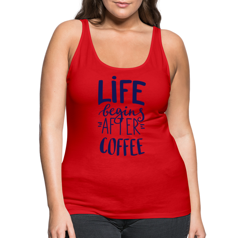 Frauen Premium Tank Top - After coffee - Rot