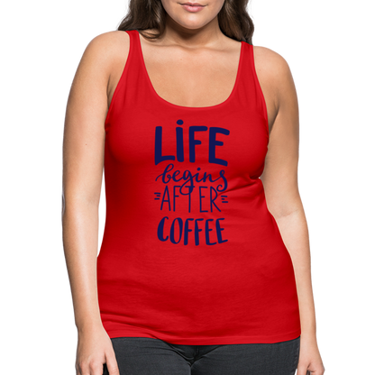 Frauen Premium Tank Top - After coffee - Rot