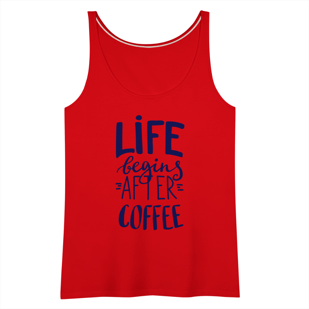 Frauen Premium Tank Top - After coffee - Rot