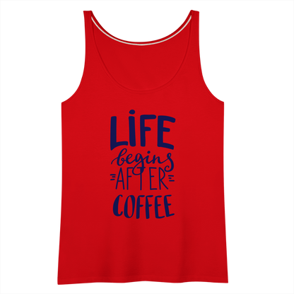 Frauen Premium Tank Top - After coffee - Rot