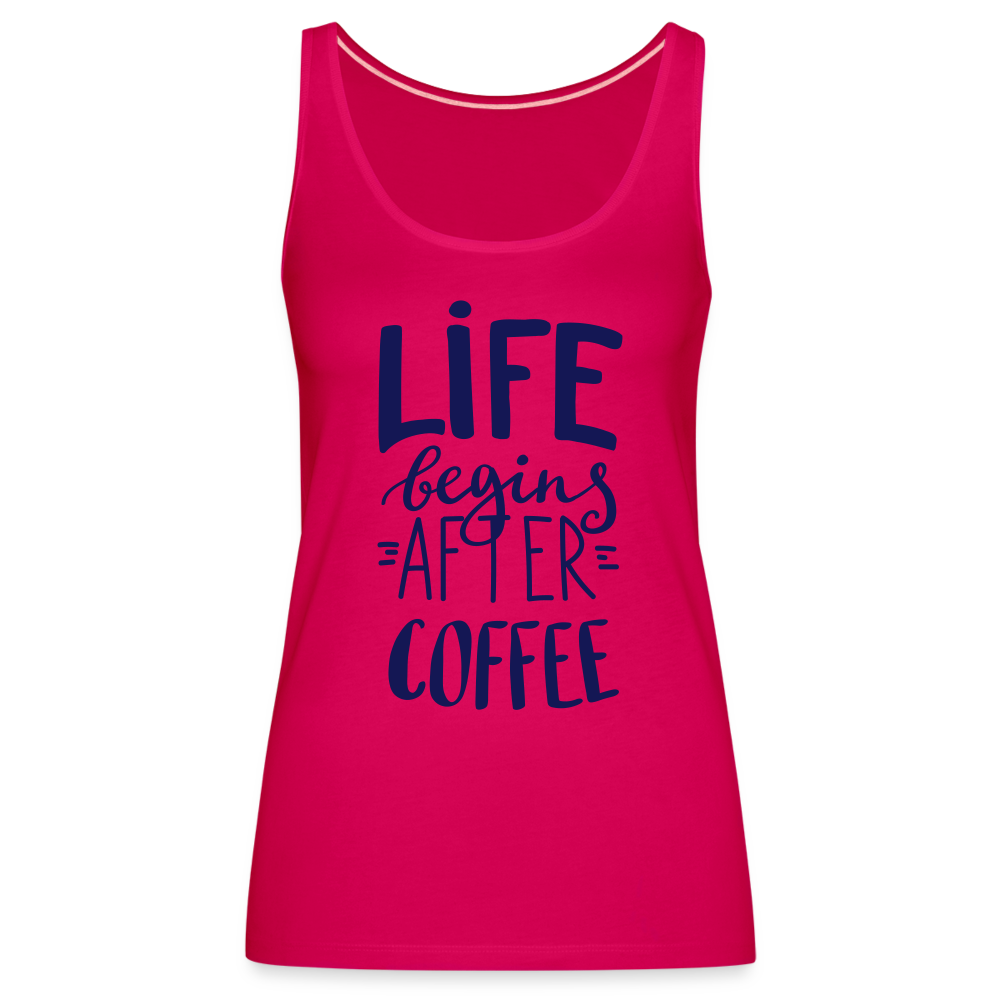 Frauen Premium Tank Top - After coffee - dunkles Pink