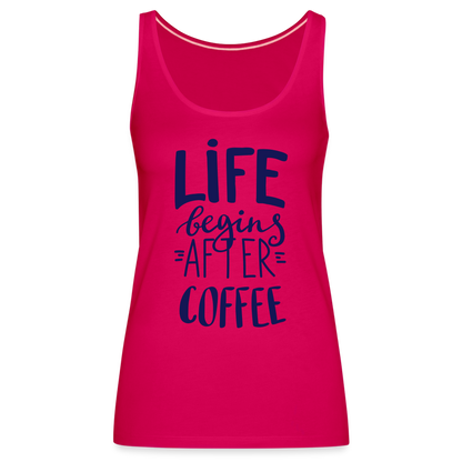 Frauen Premium Tank Top - After coffee - dunkles Pink