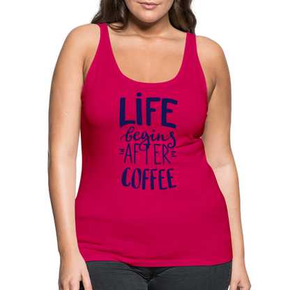 Frauen Premium Tank Top - After coffee - dunkles Pink