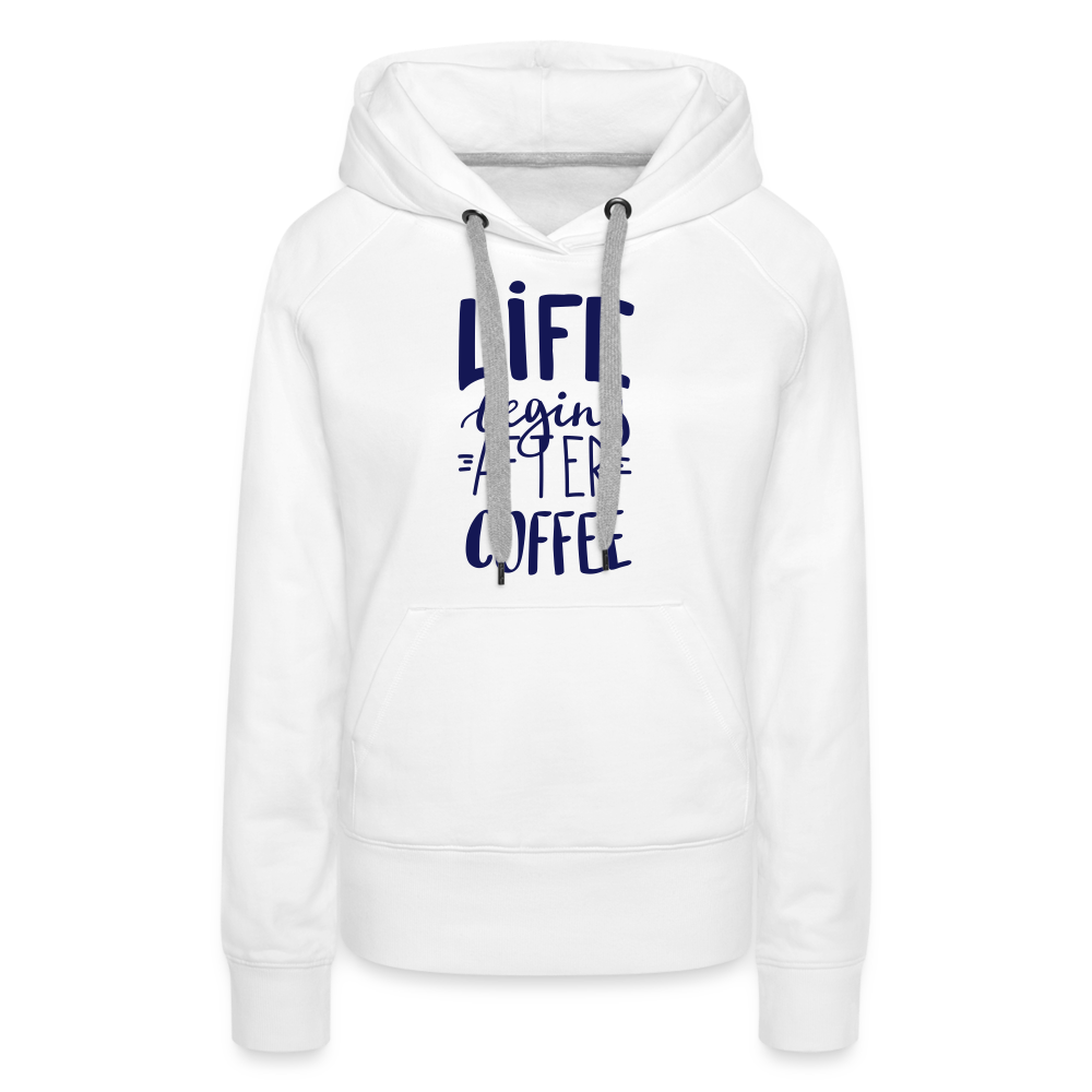 Frauen Premium Hoodie - After coffee - weiß