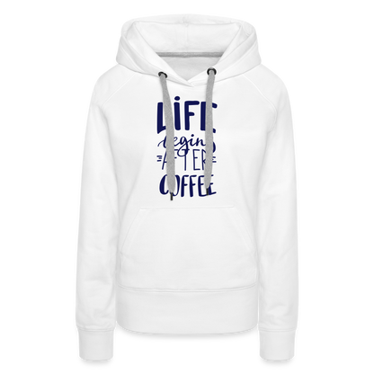 Frauen Premium Hoodie - After coffee - weiß