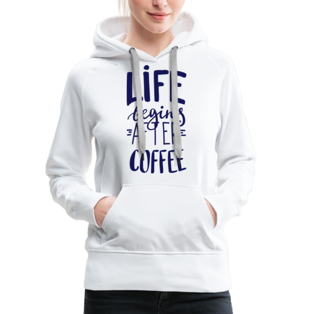 Frauen Premium Hoodie - After coffee - weiß