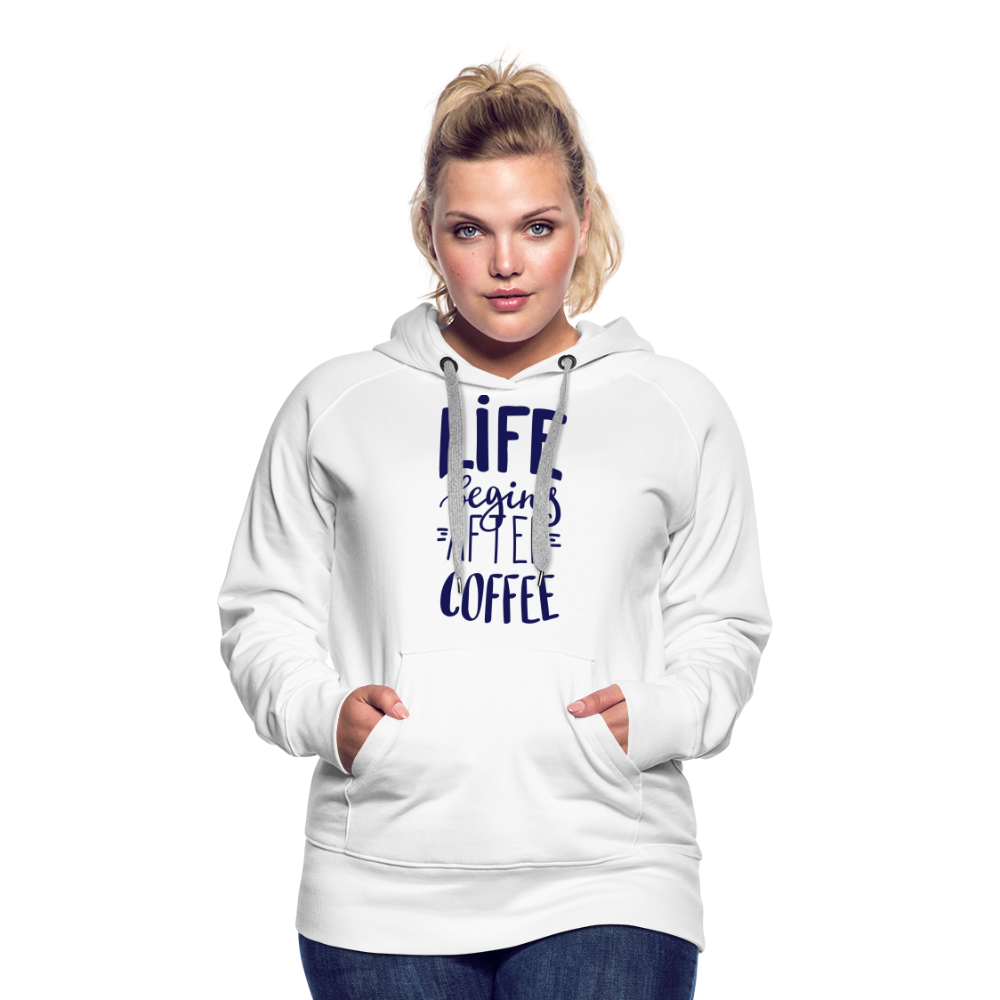 Frauen Premium Hoodie - After coffee - weiß