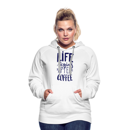 Frauen Premium Hoodie - After coffee - weiß