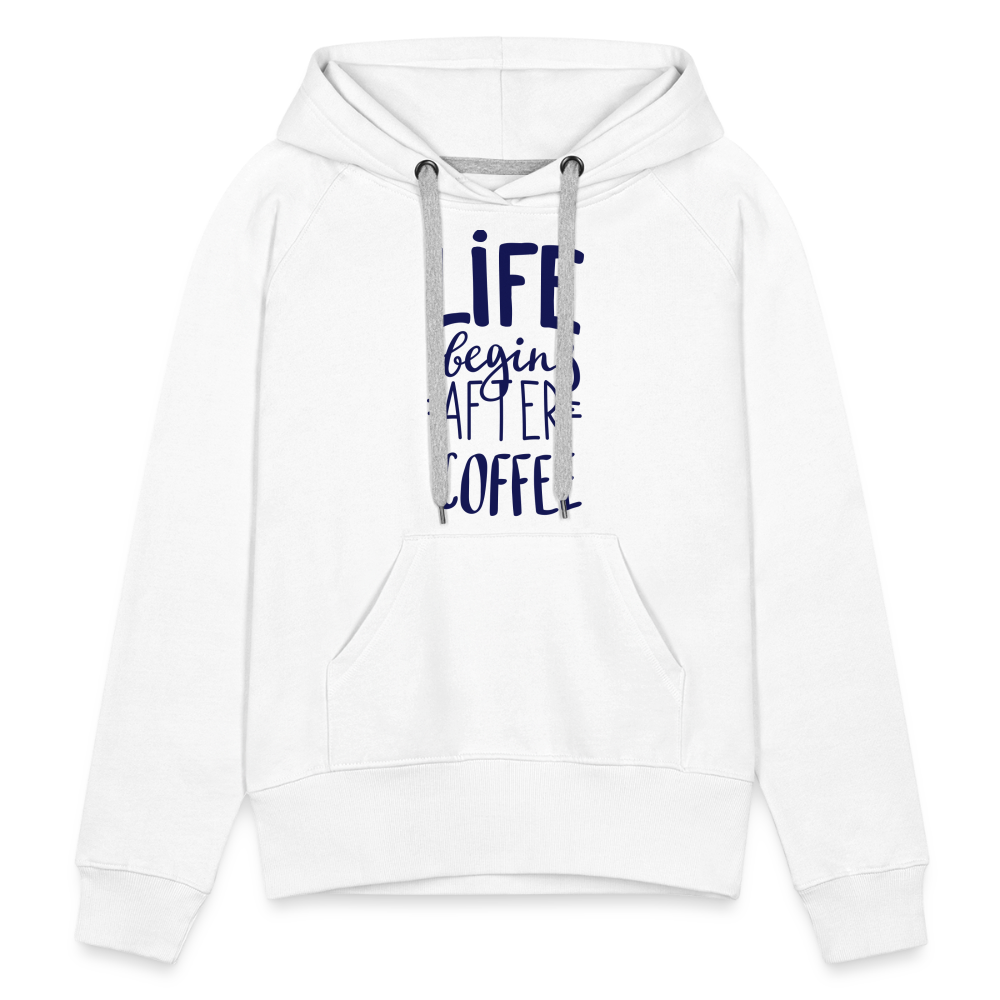 Frauen Premium Hoodie - After coffee - weiß