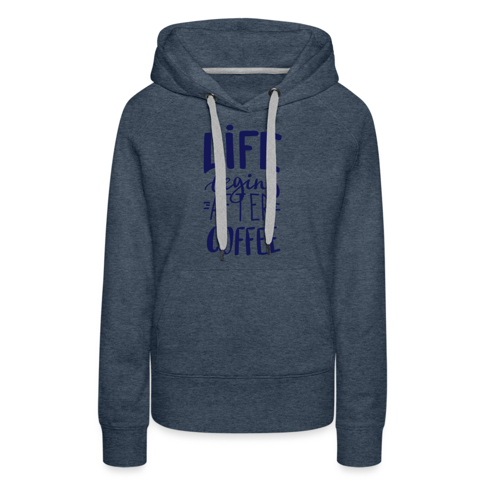 Frauen Premium Hoodie - After coffee - Jeansblau