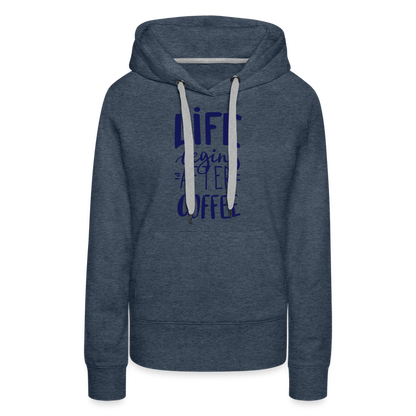 Frauen Premium Hoodie - After coffee - Jeansblau