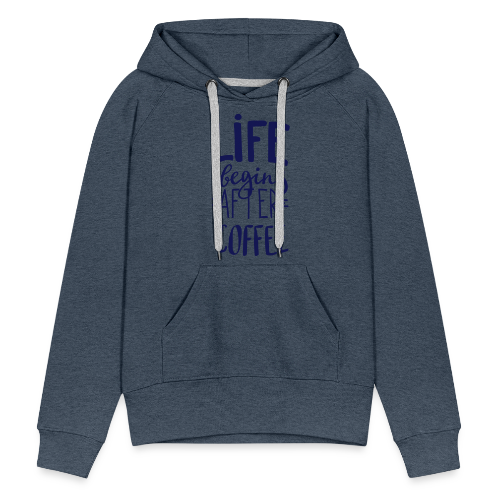 Frauen Premium Hoodie - After coffee - Jeansblau