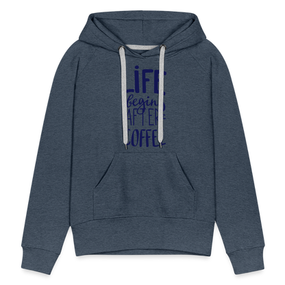 Frauen Premium Hoodie - After coffee - Jeansblau