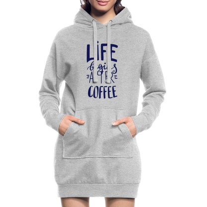 Hoodie-Kleid - After coffee - Grau meliert