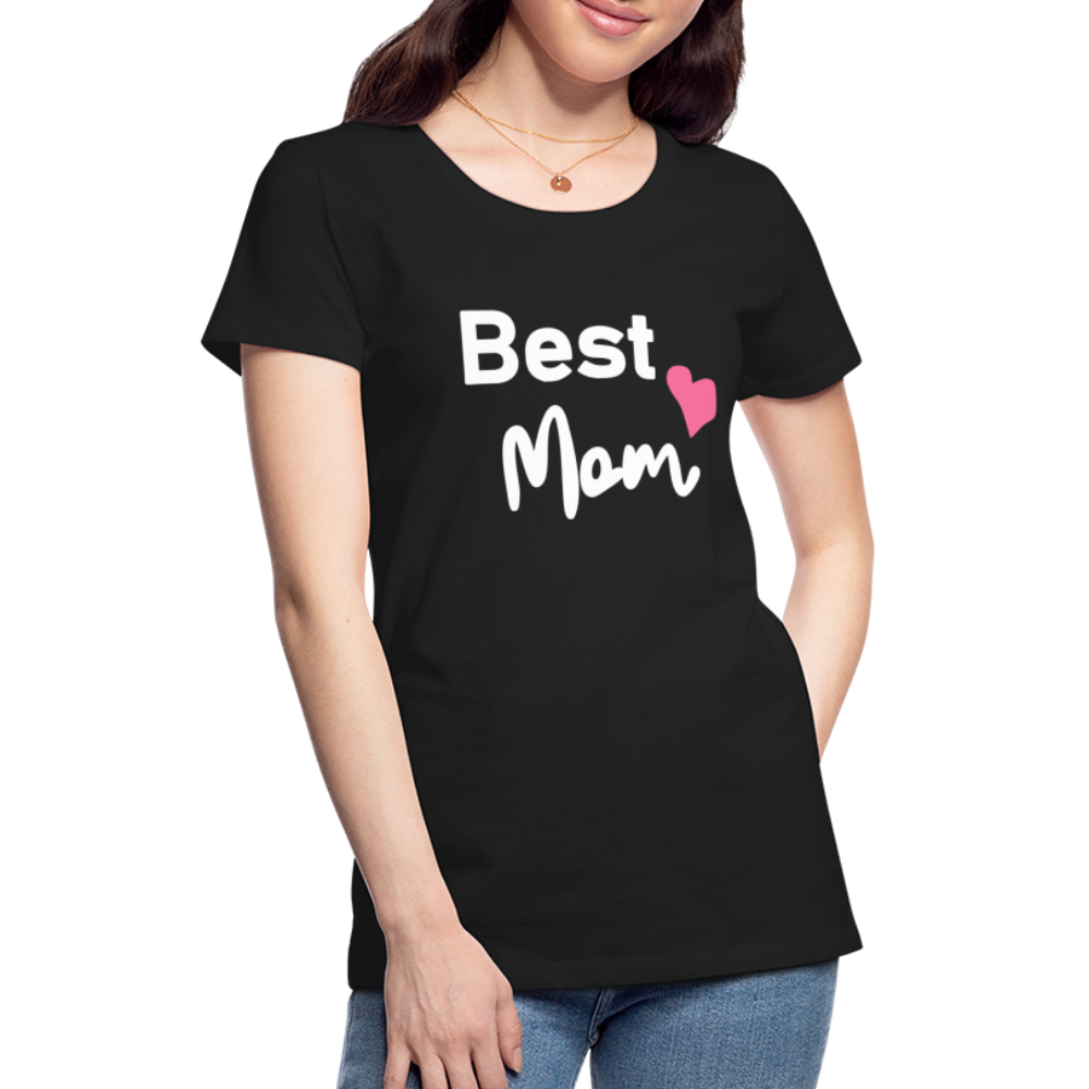 Frauen Premium T-Shirt - Best Mom Herz - Schwarz